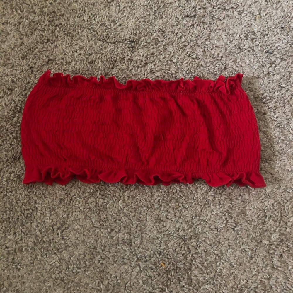 Red tube top